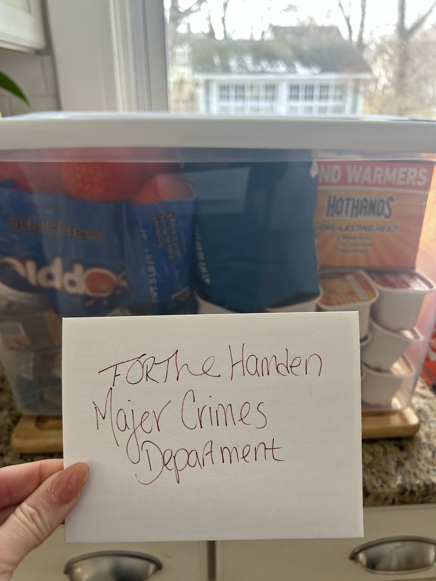 Gratitude to the Hamden PD Major Crimes Department